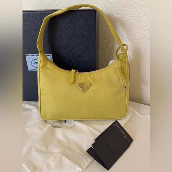 Prada Mustard Yellow Shoulder Bag - Picture 2 of 5